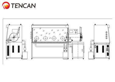 علبة القفازات الغازية الخاملة للمختبر مع موافقة غرفة ISO / ISO 1200 * 1000 * 930mm