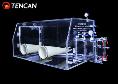 30 مللي متر مضخة فراغ مختبر صندوق القفازات الشفاف 500 مللي متر إزالة الأكسجين المائي