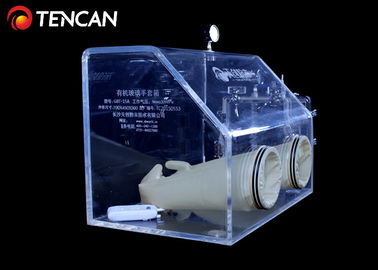 شفاف أكريليك 10 مللي متر عزل صندوق القفازات مختبر مضاد للغبار لا فراغ