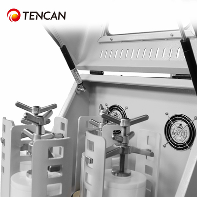 مطحنة الكرات الكوكبية المعملية TENCAN XQM-2A سعة 2 لتر 220 فولت بشاشة لمس لطحن النانو 0.1 ميكرومتر للمواد المسترطبة معتمدة من CE