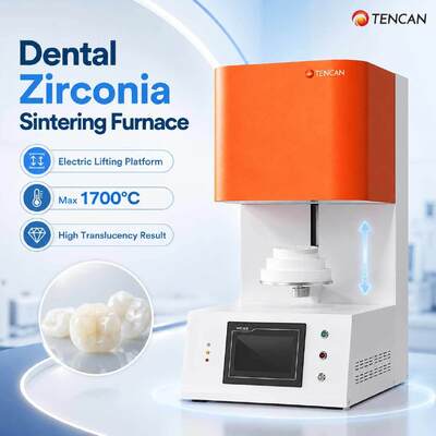 TENCAN TC-BDF-1L 1700C مختبر الأسنان زيركونيا فرن صناعة البورسلين 1C الدقة MoSi2 عناصر التدفئة للأسنان