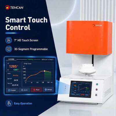 TENCAN TC-BDF-1L 1700C مختبر الأسنان زيركونيا فرن صناعة البورسلين 1C الدقة MoSi2 عناصر التدفئة للأسنان
