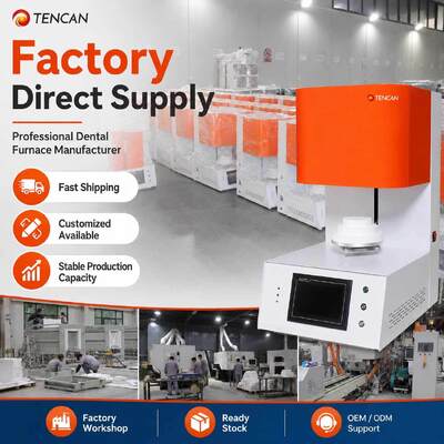 TENCAN TC-BDF-1L 1700C مختبر الأسنان زيركونيا فرن صناعة البورسلين 1C الدقة MoSi2 عناصر التدفئة للأسنان