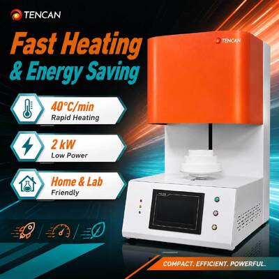 TENCAN TC-BDF-1L 1700C مختبر الأسنان زيركونيا فرن صناعة البورسلين 1C الدقة MoSi2 عناصر التدفئة للأسنان