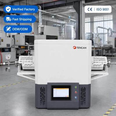 TENCAN MoSi2 تسخين 1600C فرن الأنابيب الفراغية TC-16MT نوع B الحرارة المزدوجة الفرن مختبر المنقسم 30 قطعة قابلة للبرمجة المتقدمة