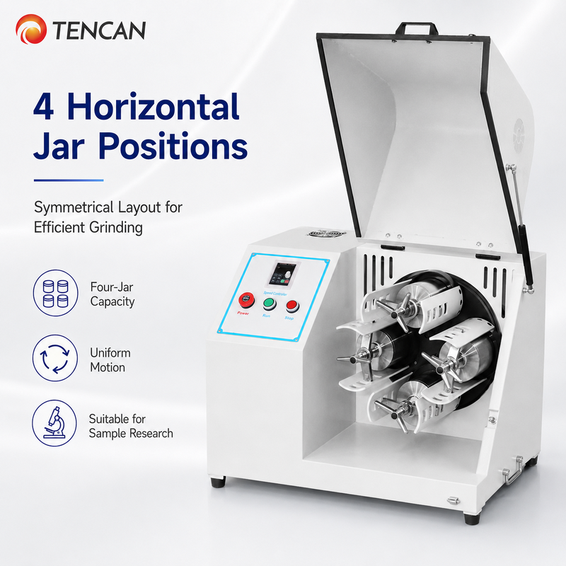6L Capacity Laboratory Ball Mill with 70-670 rpm Rotate Speed and Low Noise (<60db) for Dry and Wet Grinding